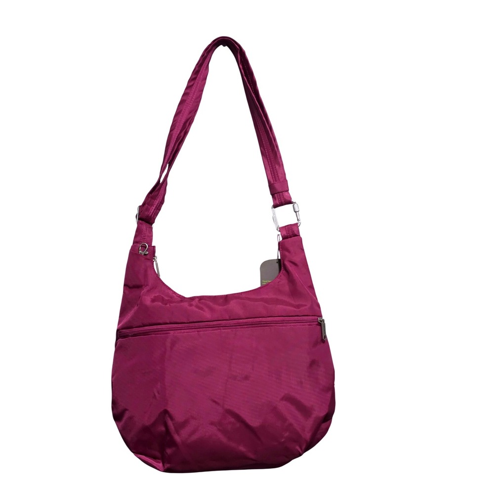 Travelon Anti-Theft Crossbody Bag Purple RFID Blocking Slash Proof Messenger NEW - Picture 3 of 11